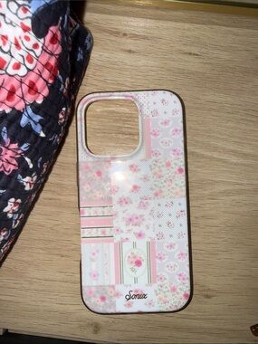 iPhone 16 Pro Pink Floral Quilted Phone Case